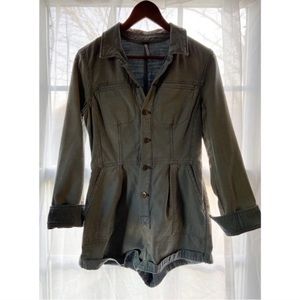 Gray Free People Romper